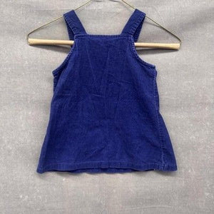 Rare Editions Dress Girls 2T Navy Blue Corduroy Cat Embroidery Pocket Overalls 4