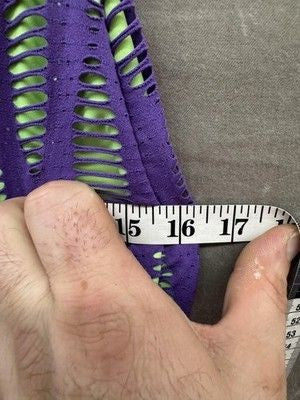 Fashion Nova Dress Womens XL Purple Green Mesh Cutout Bodycon Maxi Clubwear 5