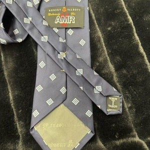 Robert Talbott Tie Mens Geometric Diamond AMR Polyester Necktie Made in USA Clas 4