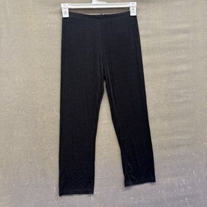 Black Nylon Spandex Leggings Womens Small Made USA Stretch Yoga Pants Slim Fit 3