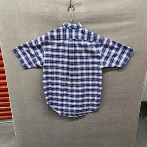Towncraft Shirt Mens Medium Plaid Button Down Short Sleeve Wrinkle Free Pre-Owne 3