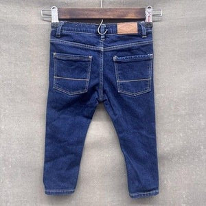 Zara Baby Boy Indigo Jeans 18-24 Months Slim Fit Dark Wash Denim Pants Toddler 3