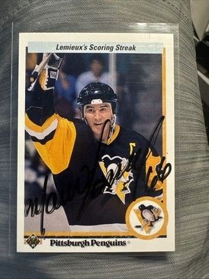 1990-91 Upper Deck - Mario Lemieux #59 Autographed 2