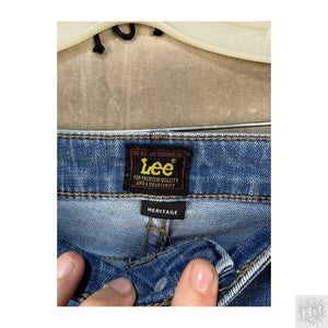Lee Heritage Women Jeans Medium Wash Ripped Distressed W28 L32 Pre-Owned 2