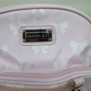 Madden Girl Mini Backpack Pink White Bow Print Detachable Coin Pouch New without 4