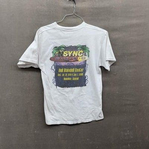 N SYNC Vintage Band Tour Shirt Mens Medium White 2000 Hawaii Concert Used 3