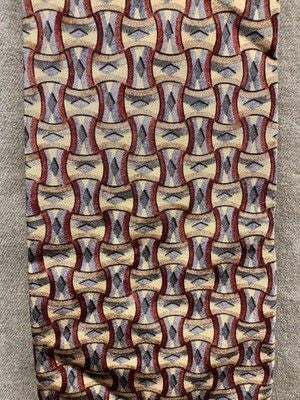 Brandini Le Collezioni Silk Tie Mens Multicolor Geometric Pattern USA Made 5