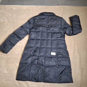 Vince Camuto Women's Navy Quilted Long Puffer Coat Size G/L Pre-Owned Down Insul 5