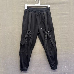Xiaotongmao Pants Womens Small Joggers Cargo Techwear Straps Buckles FIGHT YESH 2