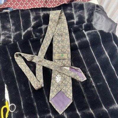 Nature Conservancy Crocodile Silk Tie Mens One Size Pre-Owned Animal Print