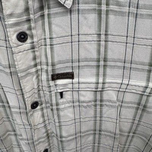 Columbia Shirt Mens Medium Plaid Short Sleeve Button Up Outdoors Hiking Casual 4