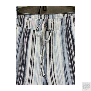 Briggs Striped Linen Drawstring Pants, Casual Summer Wear 3