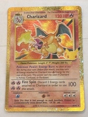 Pokémon 30th Anniversary Celebration Charizard Classic Collection 4/102 Gold MT 2