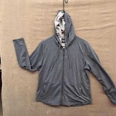 32 Degrees COOL Hoodie Mens Large Blue Full Zip Lightweight Performance Stretch