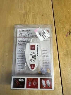Swiss Tech Body Gard Personal Alarm Flashing Signaling Lights Sonic Alarm Safety