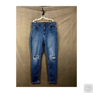 Lee Heritage Straight Women's Jeans Size W28 L32 Medium Wash Ripped Distressed 1