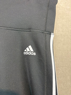 adidas Women's Black 3 Stripe Climalite High Rise Leggings Size M Used 4