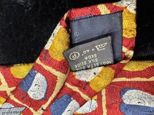 Ermenegildo Zegna Silk Geometric Mens Tie 58in Pre-Owned Made in Italy 2