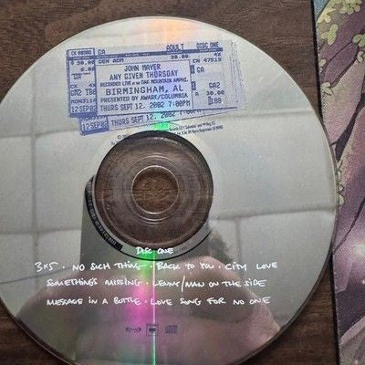 John Mayer Any Given Thursday Live CD 2002 Concert Recording Very Good