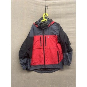 Frogg Toggs Toadz Jacket Mens Small Red Black Gray Hooded Waterproof Rain Coat P 3