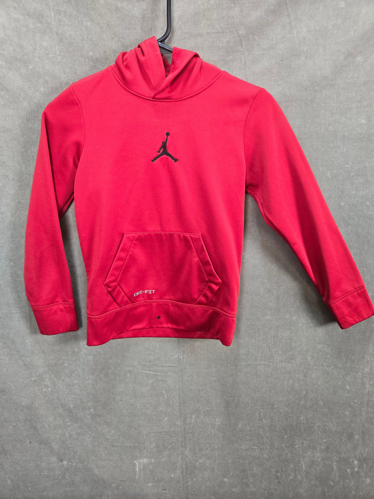 Jordan Jumpman Boys Red Dri-Fit Fleece Pullover Hoodie Sweatshirt Sz S
