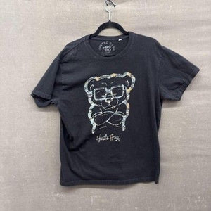 Hustle Gang Shirt Mens Small Black Bear Graphic Hip Hop Streetwear Tee Urban 4