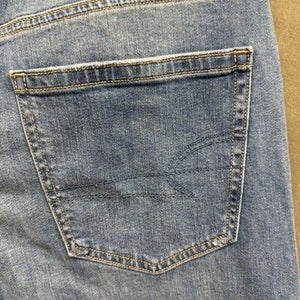 American Eagle Jeans Womens 8 Blue Wide Leg High Rise Denim Pants Pre-Owned Exce 3