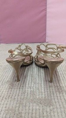 Valentino Garavani Gold Slingback Flower Cutout Heels EU 39 Pre-Owned Good Condi 4