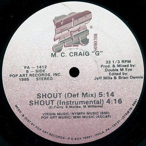 M. C. Craig "G" Shout 12" Vinyl Record 2