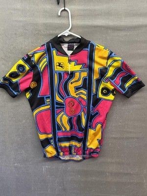 Vintage Giordana Cycling Shirt Mens Large Multicolor Abstract Graphic Italy 90s 2