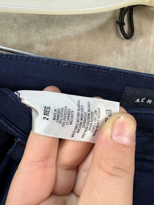 Aeropostale High Rise Jeggings Women Blue Size 2 Regular Good Condition Stretch 3
