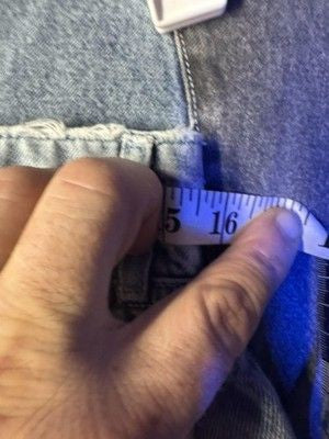 Fashion Nova Jeans Womens 2XL Blue Wide Leg Two Tone High Rise Denim Pants Pre-O 4