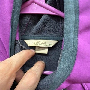 Natural Reflections Jacket Womens Medium Softshell Hooded Fleece Lined Purple 4