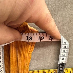 Vintage Corduroy Drop Waist Dress Womens Medium Golden Tan Self Belt Pre-Owned G 3