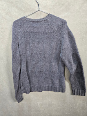 Timberland Men's Gray 100% Cotton Textured Stripe Crewneck Sweater Sz M 3