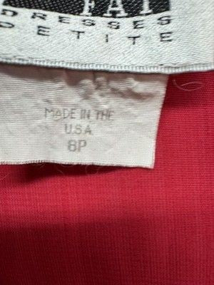 Leslie Fay Dress Womens 8P Pleated Shirtwaist Short Sleeve Vintage Pre-Owned USA 4