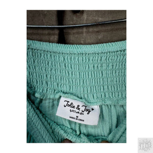 Jolie Wide-Leg Pants Green Elastic Waist Pockets Size M Pre-Owned 2