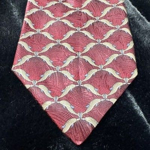 Kuppenheimer Mens Silk Tie Spinner Dolphin Leaf Pattern Pre-Owned Good Condition 4