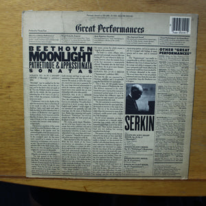 Rudolf Serkin Beethoven Moonlight Pathetique & Appassionata Sonatas LP CBS 2