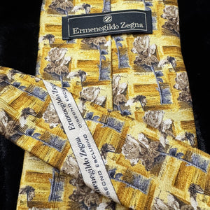 Ermenegildo Zegna Tie Mens Silk Floral Pattern Luxury Necktie Made In Italy 3