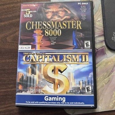 Chessmaster 8000 Capitalism II PC Game Bundle Very Good Condition
