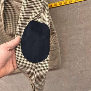 Tiglio Luxe Sport Coat Mens Houndstooth Super 150s Wool Elbow Patches Italy 3