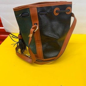 Dooney & Bourke Vintage All Weather Leather Colorblock Bucket Bag Navy Burgundy 2