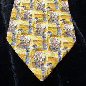 Ermenegildo Zegna Silk Floral Pattern Luxury Mens Necktie Pre-Owned Good 4