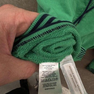 Lou & Grey Hoodie Womens Large Green Navy Zip Up Cotton Blend Pre-Owned Good 5