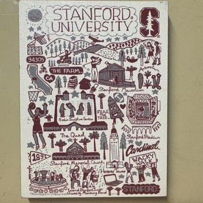 Stanford University Wooden 2x3 Fridge Magnet