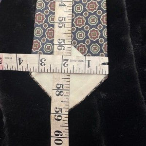Vintage Resilio Tie Mens Classic Geometric Silk Pattern Blue Red Made USA 90s 3