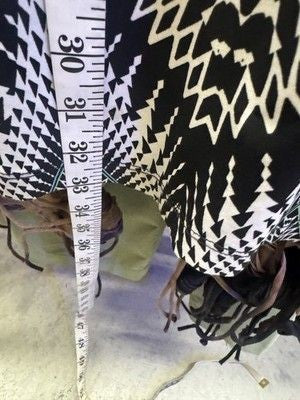 Boho Wide Leg Pants Womens Medium Geometric Aztec Print High Rise Flare Pre-Owne 5