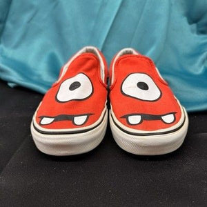 Vans Classic Slip-on Red Yo Gabba Gabba Muno Face Mens Size 7 Pre-Owned 3