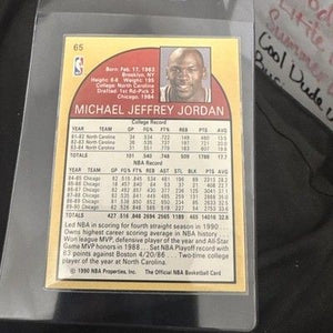 1990-91 NBA HOOPS Michael Jordan #65 Basketball Cards 3